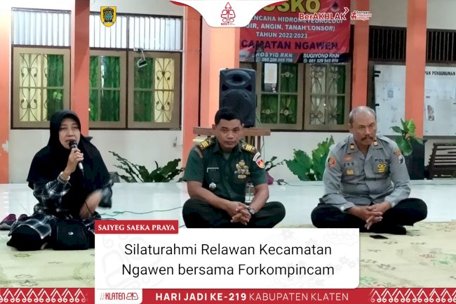 Silaturahmi Relawan Kecamatan Ngawen bersama Forkompincam