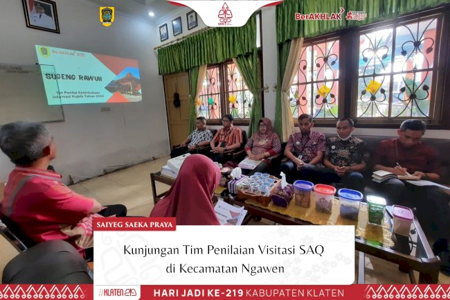 Kunjungan Tim Penilaian Keterbukaan Informasi Publik (KIP) di Kecamatan Ngawen