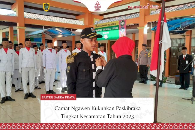 Camat Ngawen Kukuhkan Paskibraka Tingkat Kecamatan Tahun 2023