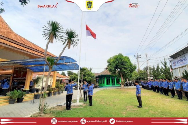 Upacara HUT KORPRI ke 52 Tahun 2023 Kecamatan Ngawen