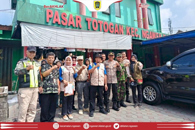 Jelang Idul Fitri, Tim Gabungan Kecamatan Ngawen Gelar Operasi Pasar