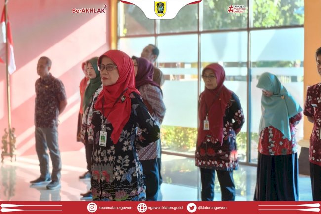 Hari Pertama Setelah Libur Lebaran Kecamatan Ngawen Gelar Apel Pagi dan Halal Bi Halal