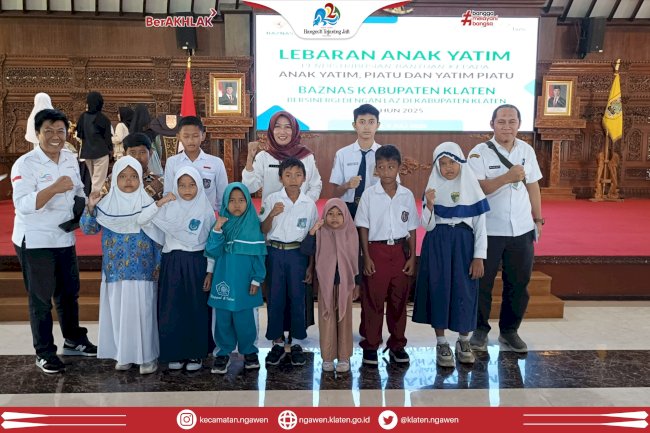 Baznas Kabupaten Klaten Gelar Lebaran Anak Yatim Bersama Baznas Klaten