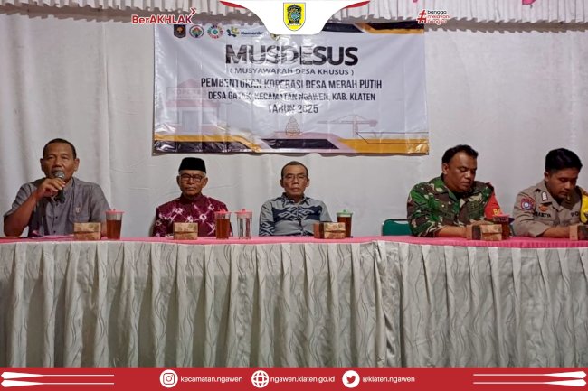 Musyawarah Desa Khusus Pembentukan Koperasi Desa Merah Putih