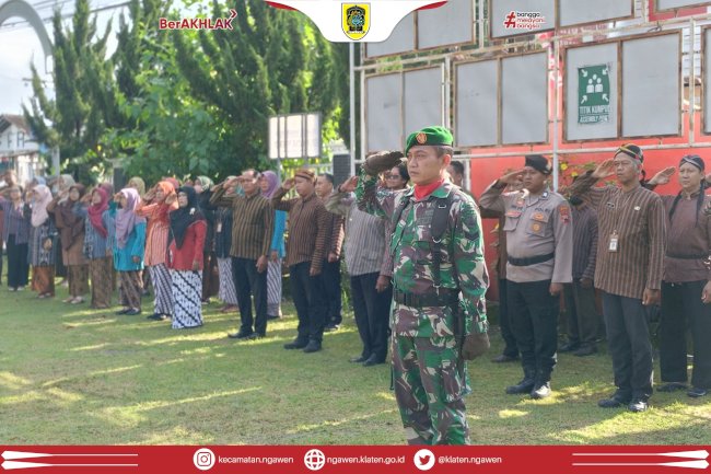 Upacara Hari Lahir Pancasila di Kecamatan Ngawen Berlangsung Khidmat dengan Nuansa Pakaian Adat