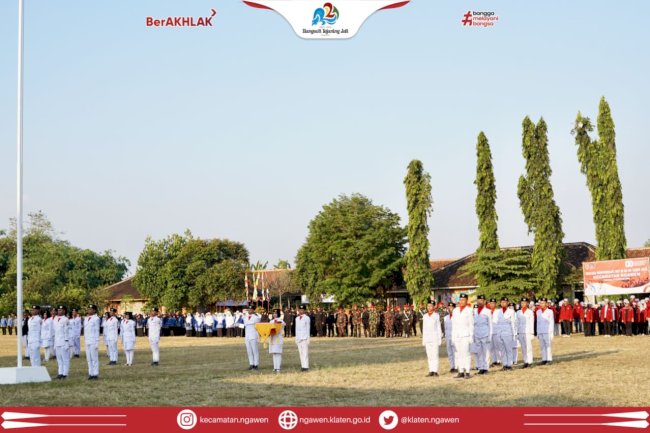 Danramil-08-Ngawen-Pimpin-Upacara-Penurunan-Bendera-HUT-ke-80-RI