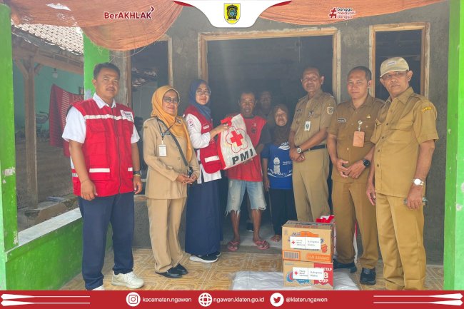 PMI Kabupaten Klaten Salurkan Bantuan untuk Korban Kebakaran di Desa Drono