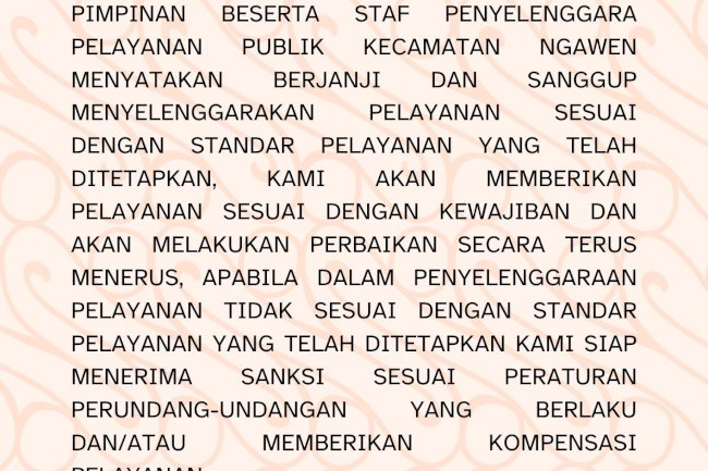 Maklumat Pelayanan Kecamatan Ngawen