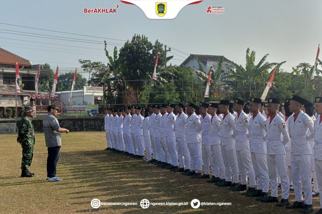 Persiapan Maksimal, Camat Ngawen Pimpin Langsung Gladi Bersih Upacara HUT ke-81 RI di Lapangan Kalimosodo