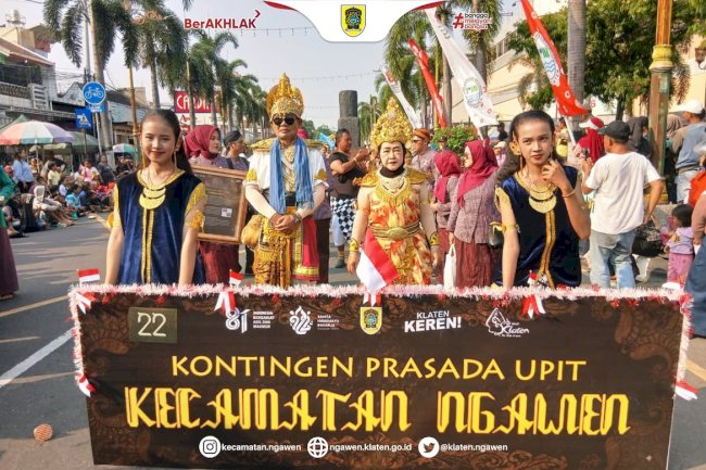 Membawa Pesan Sejarah Desa Tertua, Kontingen Kecamatan Ngawen Pukau Ribuan Warga di Karnaval Budaya Klaten 2026