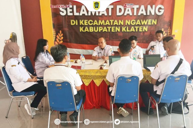 Kecamatan Ngawen Terima Tim Monitoring dan Evaluasi Penyelenggaraan Rupabumi Kabupaten Klaten