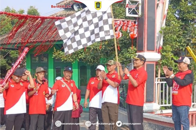KECAMATAN NGAWEN GELAR JALAN SEHAT DALAM RANGKA HARI JADI KABUPATEN KLATEN KE-222 DAN HUT KEMERDEKAAN RI KE-81