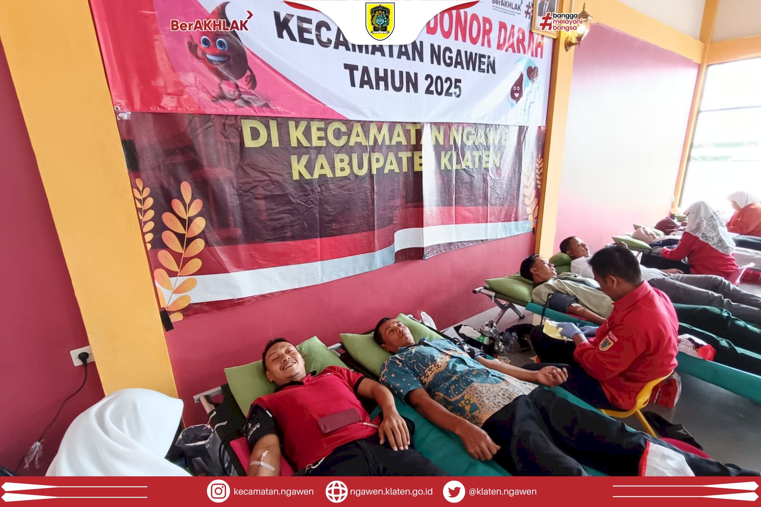 Kecamatan Ngawen Gelar Bakti Sosial Donor Darah 