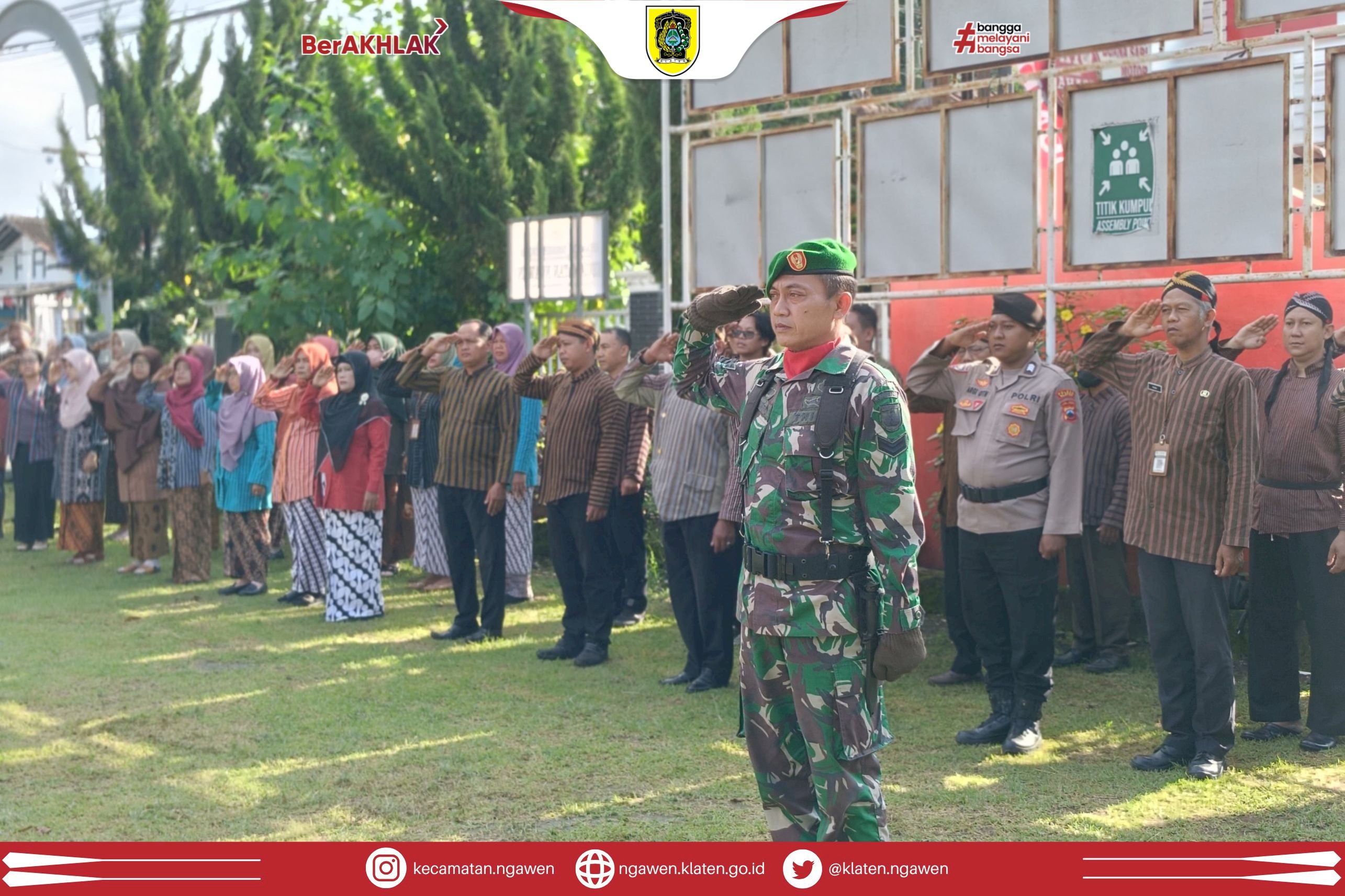 Upacara Hari Lahir Pancasila di Kecamatan Ngawen Berlangsung Khidmat dengan Nuansa Pakaian Adat