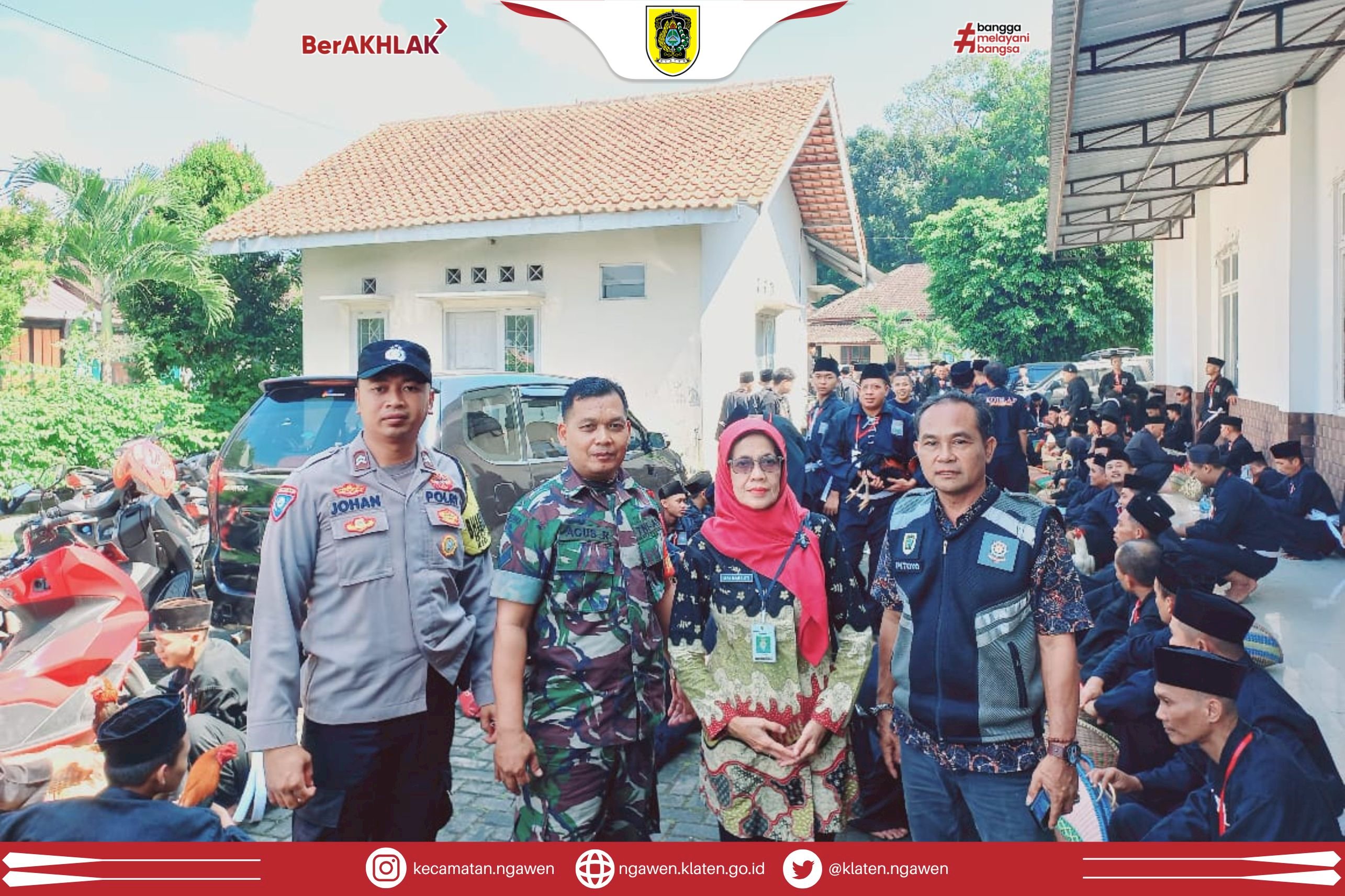 Kasi Trantib Kecamatan Ngawen Bersama Polsek dan Koramil Monitoring Kegiatan Test Jago PSHT di Desa Pepe