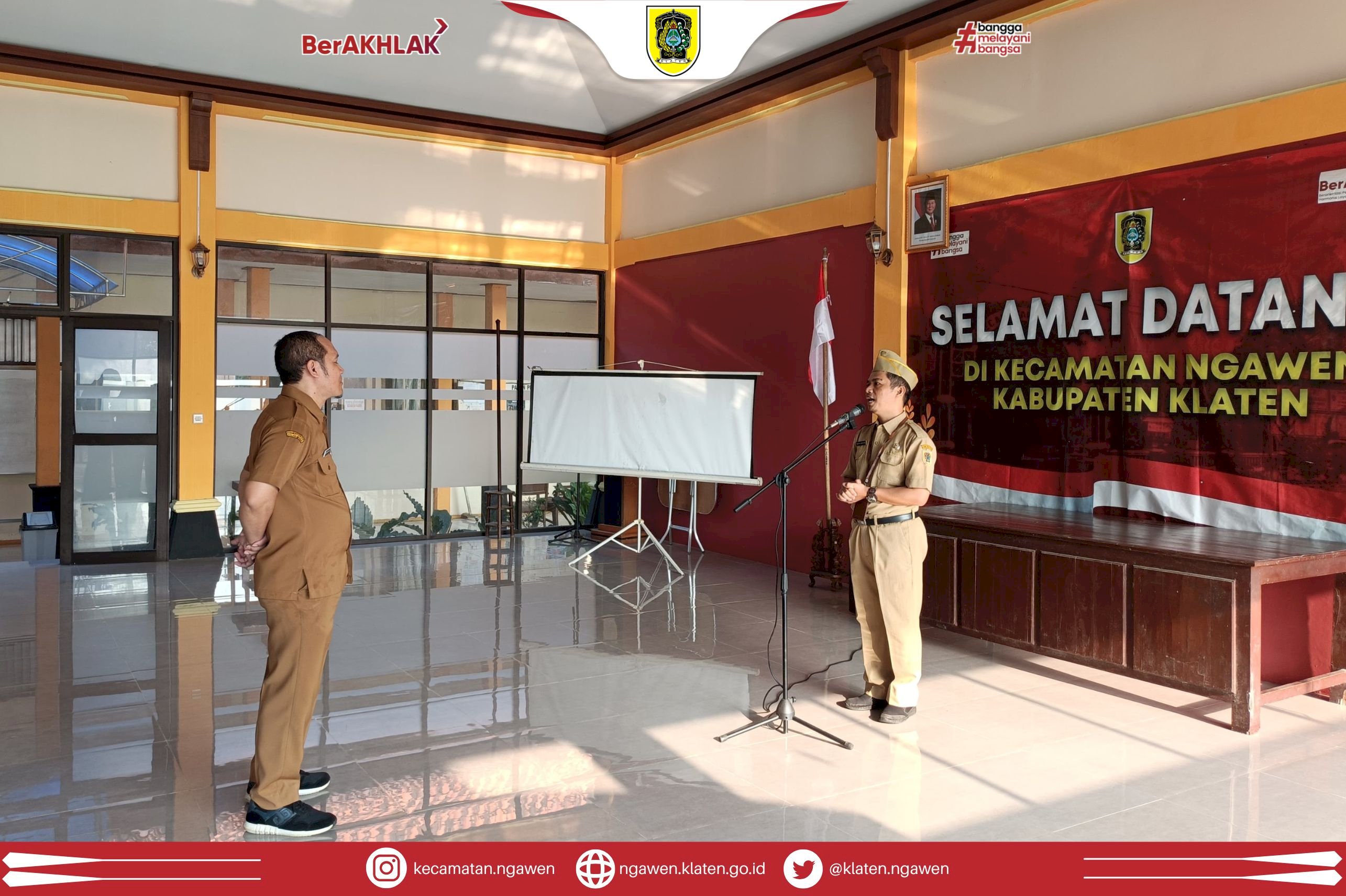 Kasi PPM Kecamatan Ngawen Pimpin Apel Pagi Senin, 16 Juni 2025