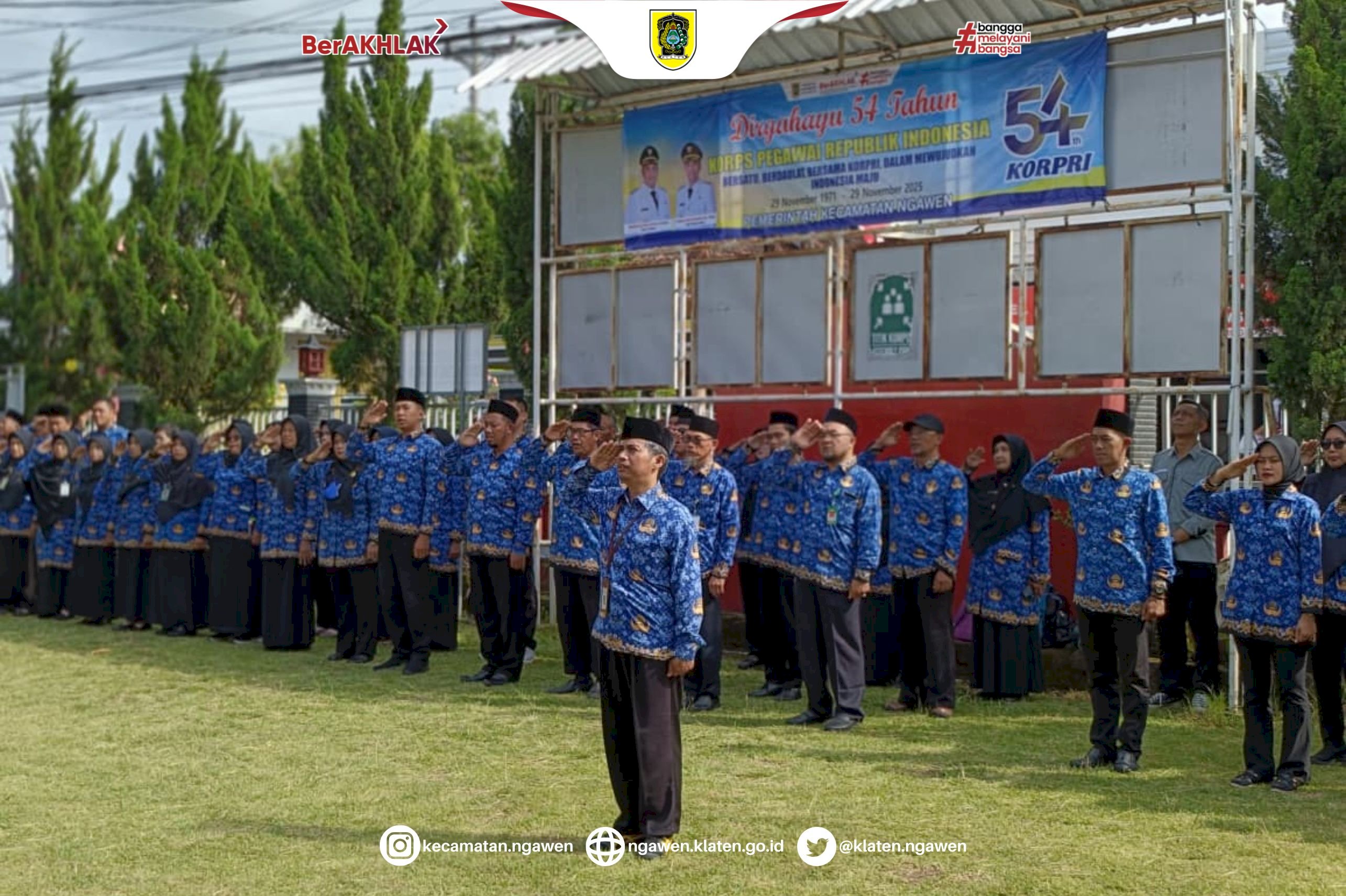Upacara Peringatan Hari Korpri ke-54 Tahun 2025 di Pendopo Kecamatan Ngawen