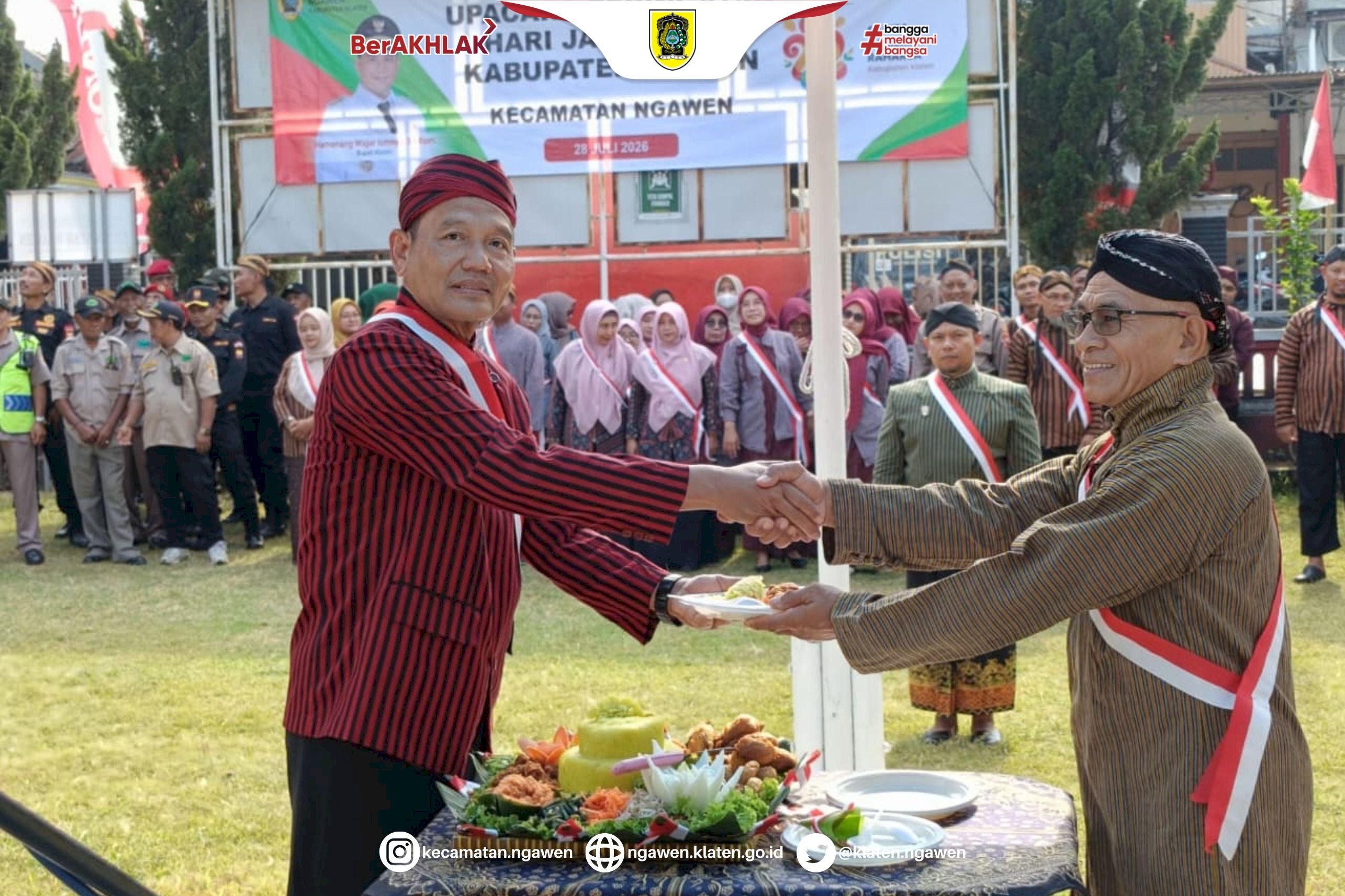 Kental Nuansa Jawa, Pemotongan Tumpeng Simbolis Warnai Upacara Hari Jadi Ke-222 Kabupaten Klaten