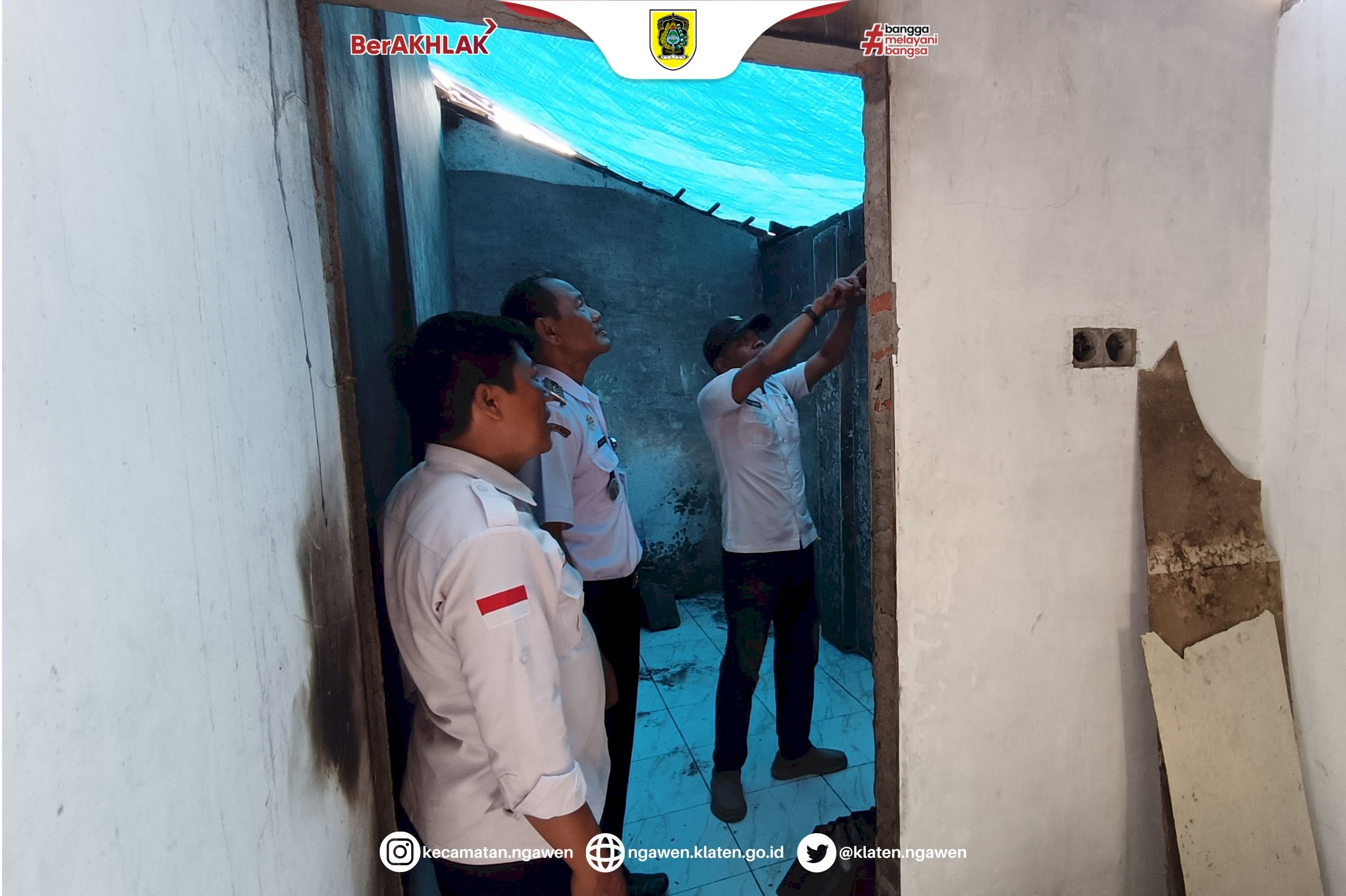 Camat Ngawen Tinjau Lokasi Kebakaran di Senden, Salurkan Bantuan Sembako untuk Korban